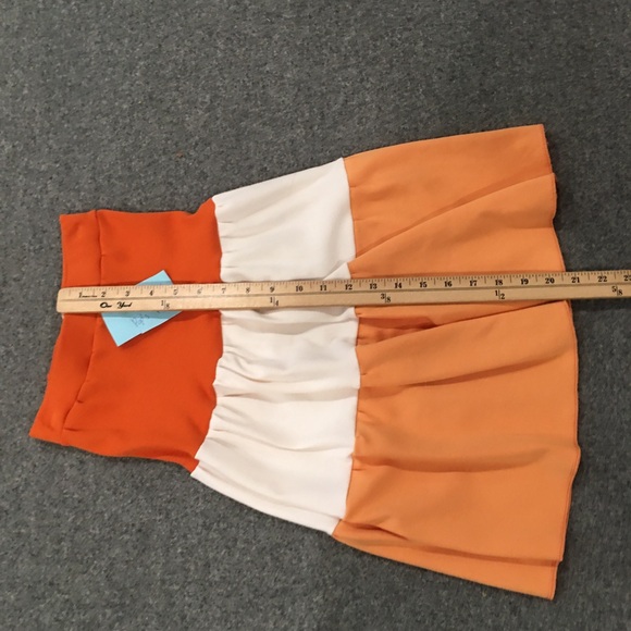 Skirt Girl 4 100% Cotton Orange Colorblock Tiered Maxi Skirt Mom & Pop’s Kids - Picture 9 of 10